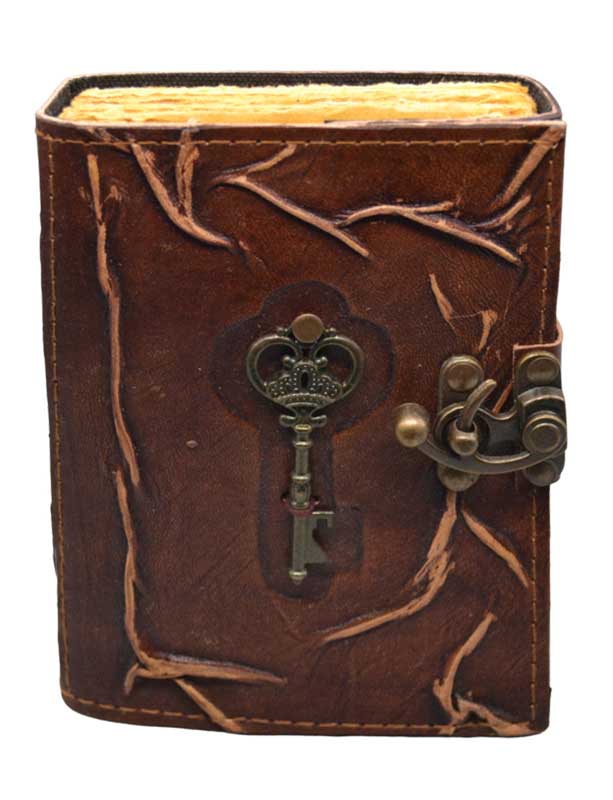 Key aged looking paper leather w/ latch (image for) Key aged looking paper leather w/ latch