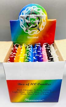 1/2" dia 5" long Assorted Chime Candle 100 pack (image for) 1/2" dia 5" long Assorted Chime Candle 100 pack