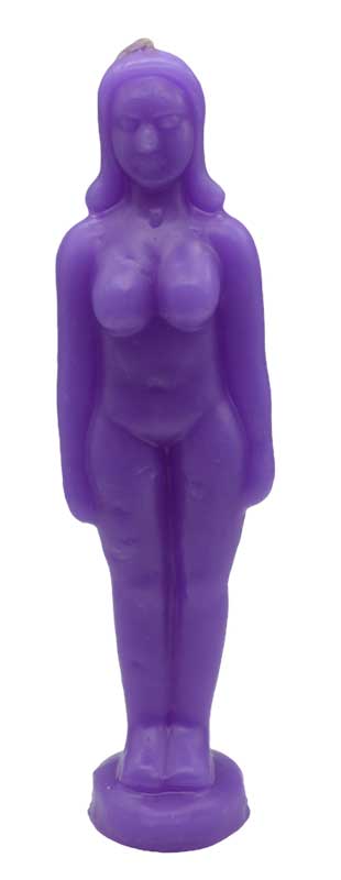 6 3/4" Purple Woman candle (image for) 6 3/4" Purple Woman candle