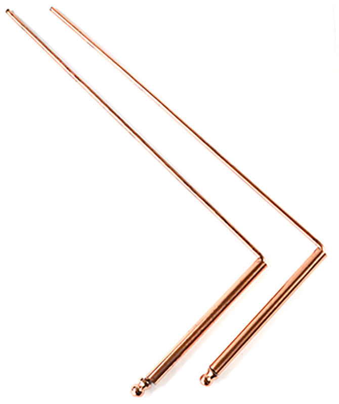 (image for) (set of 2) 12" x 4 3/4" copper Drowsing Rod W/ bag