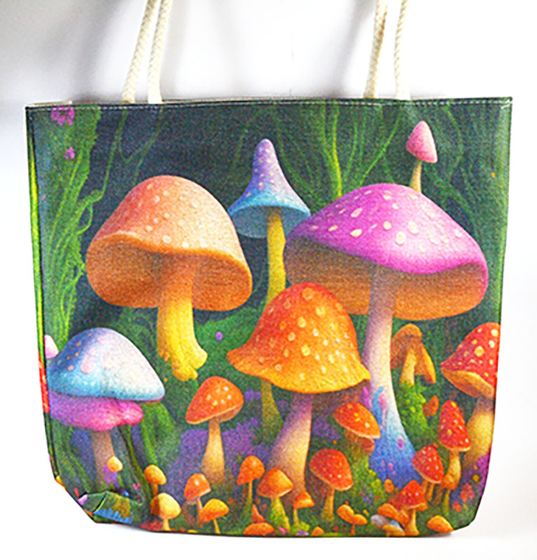 (image for) 17" x 17" Mushroom tote bag